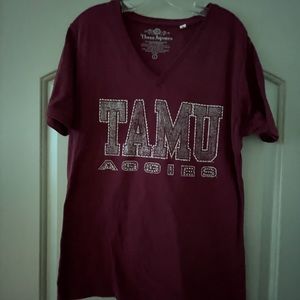 Texas A&M v-neck shirt